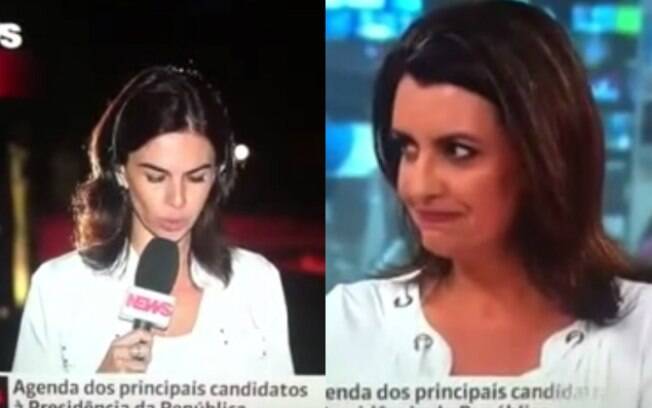 Fernanda Galvão e Carla Lopes durante gafe ao vivo no Jornal da GloboNews