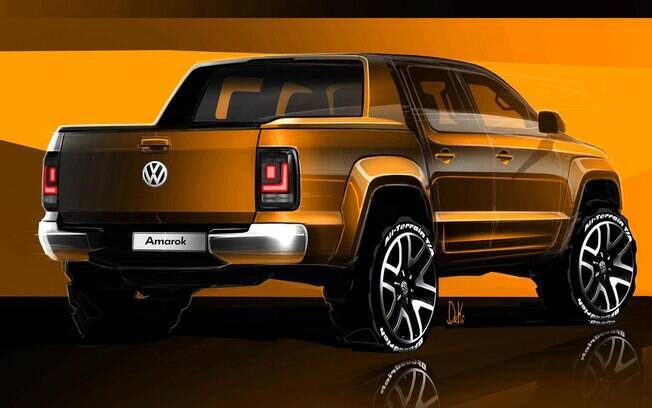 Sketch da picape Volkswagen Amarok reestilizada