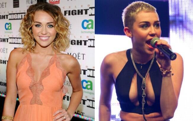 A cantora Miley Cyrus também resolveu raspar o cabelo e fazer uma transformação radical no visual por desejo pessoal 