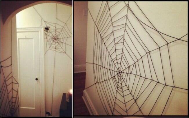 Só no Halloween você pode ter teias de aranha (de mentirinha) espalhadas pela casa Só no Halloween você pode ter teias de aranha (de mentirinha) espalhadas pela casa