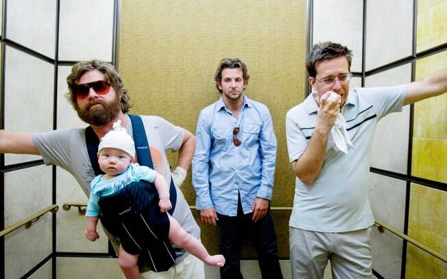Zach Galifianakis, Bradley Cooper e Ed Helms no primeiro