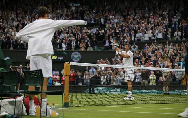 Marcus Willis foi ovacionado em Wimbledon