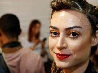 Thaila Ayala models at Fashion Week and denies romance with James Franco.