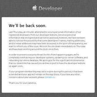 Site da Apple para desenvolvedores sai do ar por tentativa de invasão por hackers