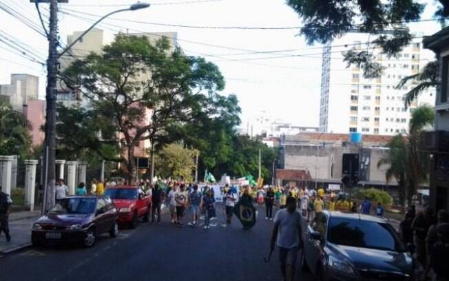 Em Porto Alegre, a Brigada Militar estima em 35 mil pessoas os manifestantes (12/04/2015). Foto: Divulgação/Brigada Militar