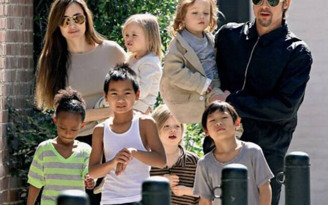 Brad Pitt e Angelina Jolie são pais de seis filhos