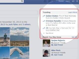 Facebook lançou o Trending, recurso que destaca os assuntos populares na rede social