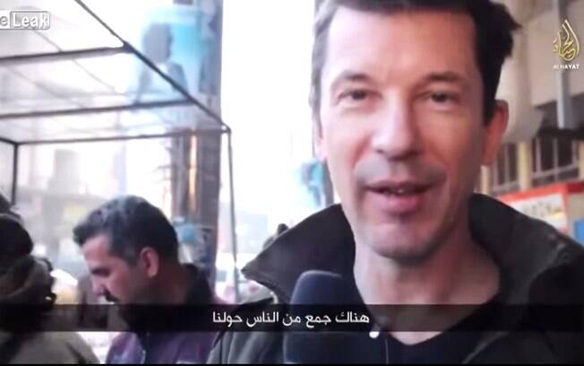 John Cantlie aparece em vídeo do Estado Islâmico em Mosul, Iraque (jan/2015). Foto: Reprodução/Youtube