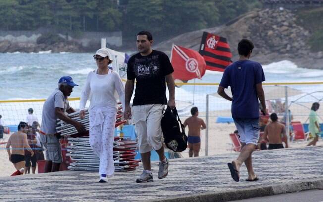 Um dos programas favoritos de Ana Maria Braga e Marcelo Frissoni eram caminhadas pela orla carioca