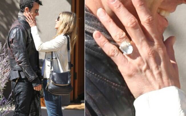 Já Jennifer Aniston, que está noiva de Justin Theroux, ganhou um pelo exemplar de diamante