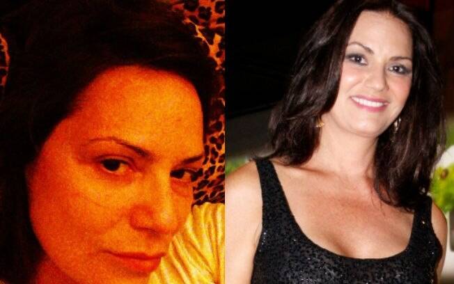 Antes e depois: Luiza Brunet mostra foto sem maquiagem nesta sexta-feira (03) no Instagram