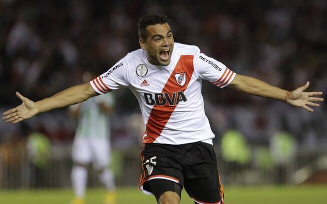 Gabriel Mercado comemora gol do River Plate. Ele foi convocado por Tata Martino