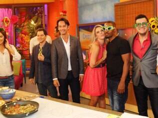 Isa com Jamie Fox, Andy Garcia e Rodrigo Santoro ao vivo na TV americana
