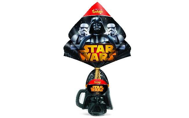 Ovo Star Wars vem com uma caneca exclusiva e dois modelos: Darth Vader e Stormtrooper; 150g. De Nestlé – R$ 47,69 no site das Lojas Americanas. Foto: Divulgação/Nestlé