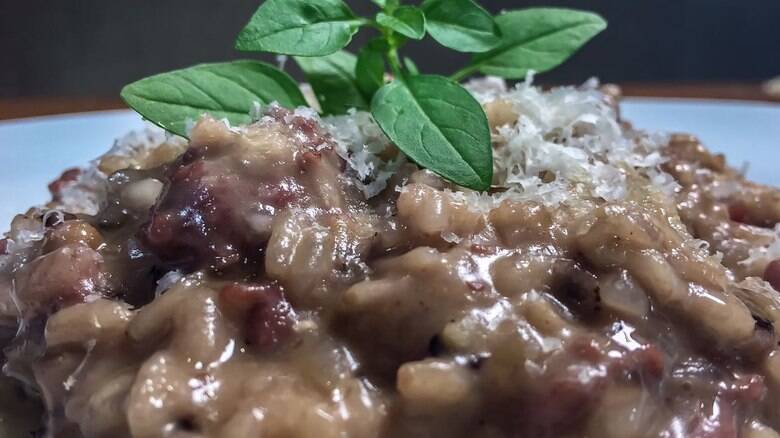 Risoto de linguiça toscana