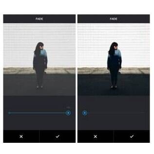 Esmaecer permite adicionar às fotos cores mais leves, de forma a suavizar a imagem e criar um efeito de filme antigo