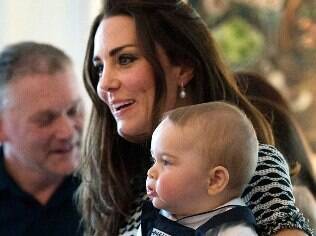 Príncipe George com Kate Middleton na Nova Zelândia