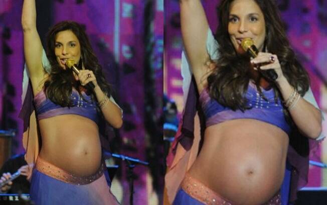 Ivete Sangalo foi mais ousada em 2009. A cantora apareceu de barriga de fora durante a gravidez de Marcelo, seu filho