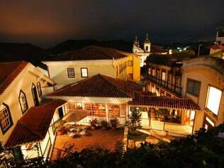 Vista do pátio do Solar do Rosário, em Ouro Preto