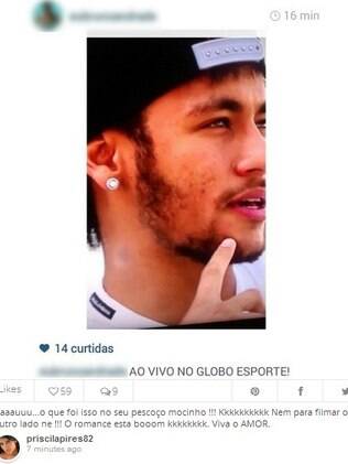 Mancha no pescoço de Neymar vira assunto nas redes sociais