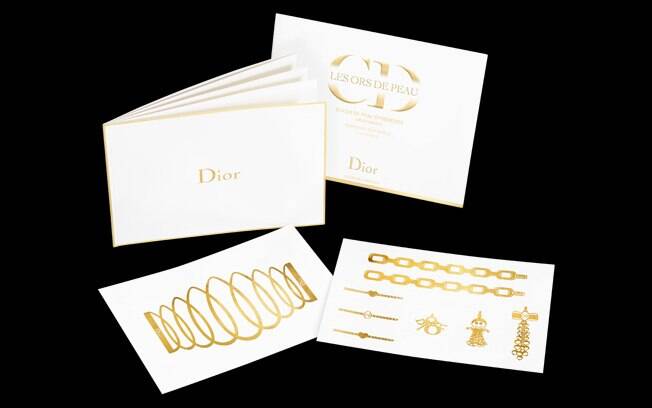 Alguns dos desenhos das tatuagens de ouro 24 quilates da Dior