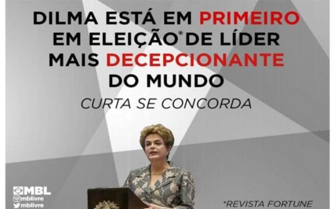 Enquete de revista foi divulgada por grupos anti-governo, como o Movimento Brasil Livre