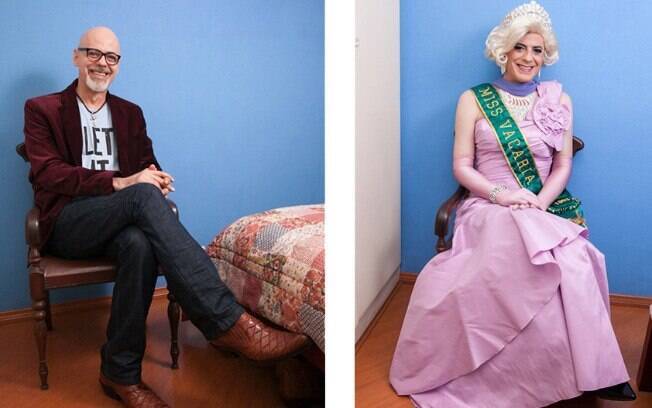 Criador e criatura: o ator Renato Kramer e a Miss Vacaria 1963, Murila Martírio