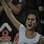 Bela torcedora do Corinthians apoia o time no Pacaembu. Foto: AFP