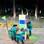 A equipe verde tentou, mas a azul foi a mais rápida. Foto: Reprodução