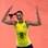 Jaqueline comemora ponto no quarto set, dominado pelo Brasil. Foto: Getty Images
