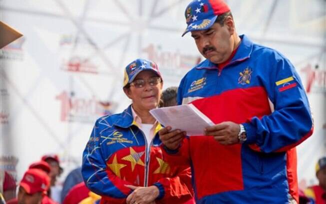 O presidente da Venezuela, Nicolas Maduro, em festejos do Dia do Trabalho, na semana passada