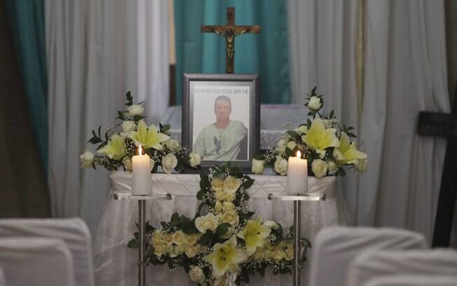 Caixão do brasileiro Rodrigo Gularte é visto em casa funerária de Jacarta, Indonésia