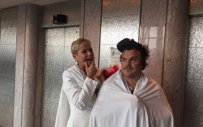 Xuxa e Jack Black aprontam hotel de São Paulo