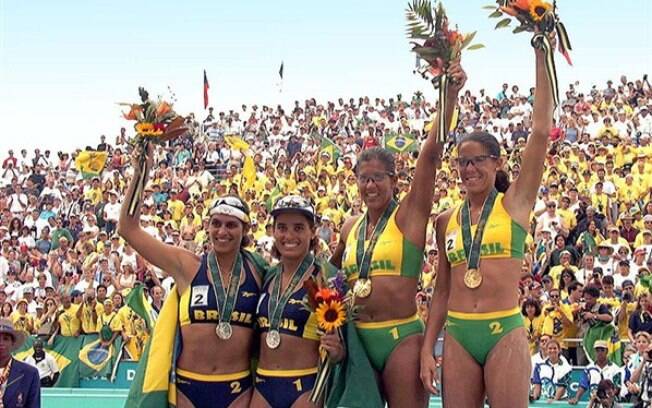 Brasil dominou o pódio no vôlei de praia em Atlanta