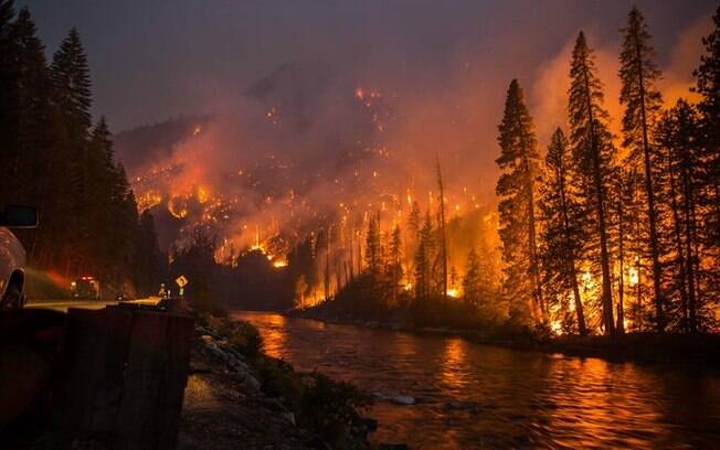 Incêndio florestal em Tennesse