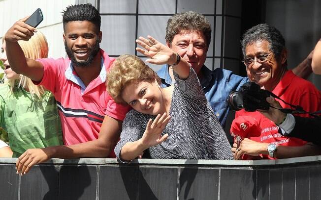 Presidente Dilma Rousseff é vista durante visita ao ex-presidente Luiz Inácio Lula da Silva, em São Bernardo do Campo, na Grande São Paulo