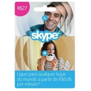 Cartão Skype será vendido por R$ 27 em lojas de todo o Brasil