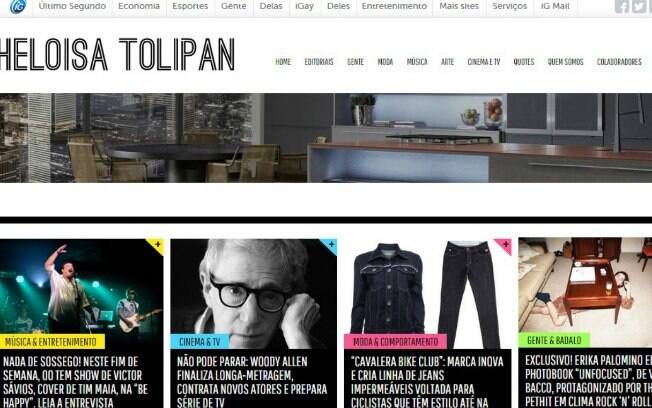 Heloisa Tolipan estreia como colunista do IG Gente