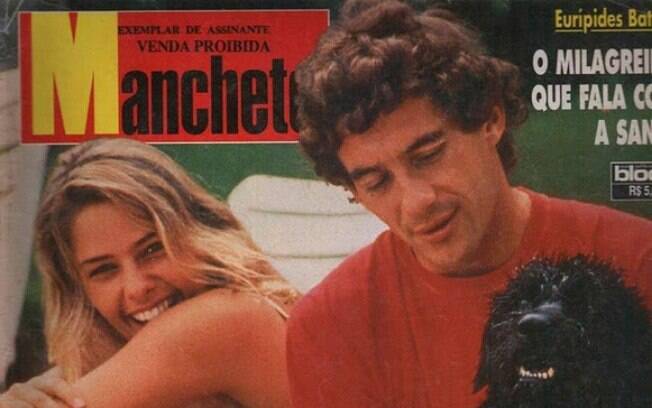 Adriane Galisteu foi uma das namoradas do piloto de F-1 Ayrton Senna, morto em 1994. Foto: Reprodução/Revista Manchete