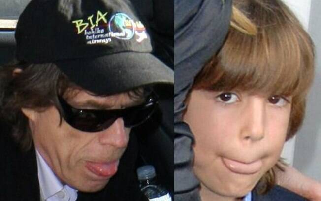 Micky Jagger e Lucas, filho do cantor com Luciana Gimenez