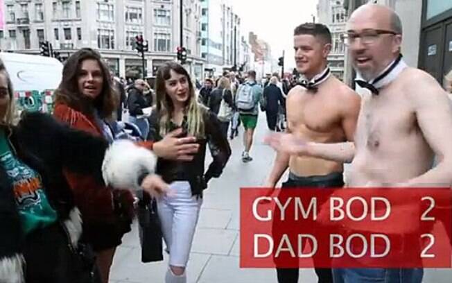 Para medir a popularidade do 'corpo de pai', a BBC fez um teste rápido e o resultado foi um empate