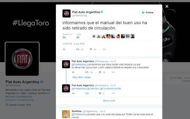 Fiat no Twitter