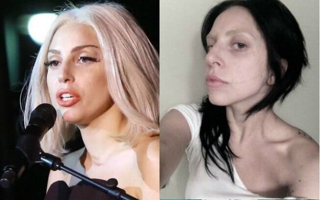 Lady Gaga deixou os fios loiros e assumiu o tom natural do cabelo