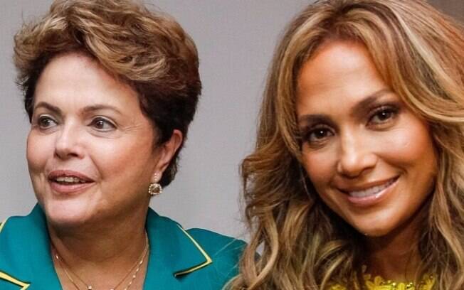Dilma fotografa com Jennifer Lopez 
