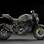 A Ducati Monster Diesel é pintada em verde fosco militar, com detalhes do chassi, da suspensão e do motor em preto. Foto: Divulgação