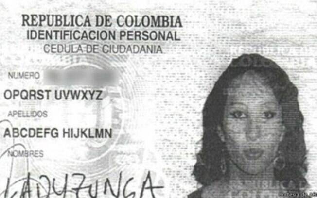 ABCDEFG se beneficiou da legislação colombiana sobre mudanças de nomes, bem mais liberal que a brasileira.