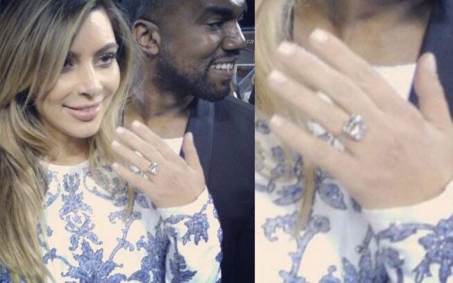 Recentemente, a socialite ganhou um anel de noivado com um diamante de 15 quilates de Kanye West