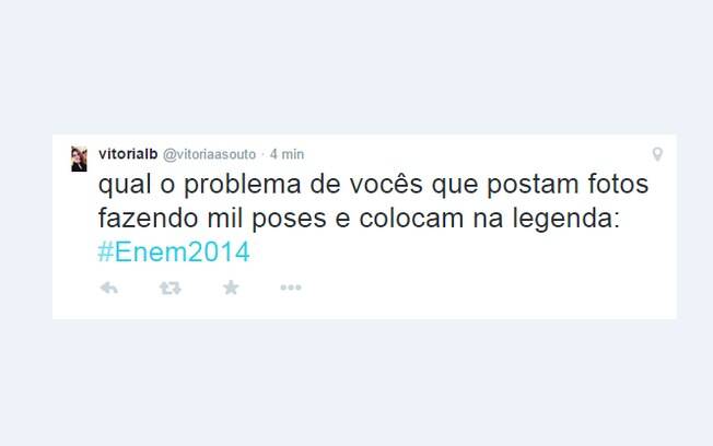 Internauta não entende as fotos com hashtag #Enem2014, mas que não tem relação com a prova