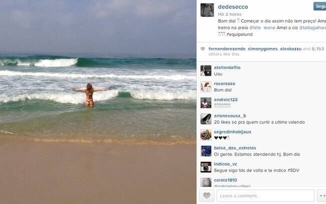 Deborah Secco mostra sua ótima forma no Instagram