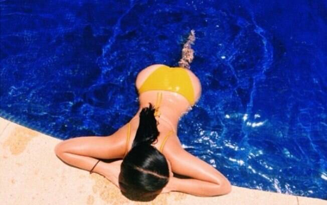 Kim Kardashian em outra imagem de suas férias em Punta Mita, no México